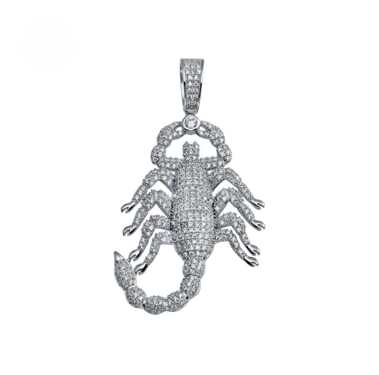 Silver 925 Rhodium Plated Scorpion Hip Hop Pendant