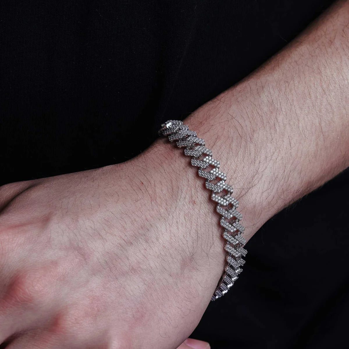 925 Sterling Silver CZ Encrusted Miami Cuban Link 10.2mm Bracelet
