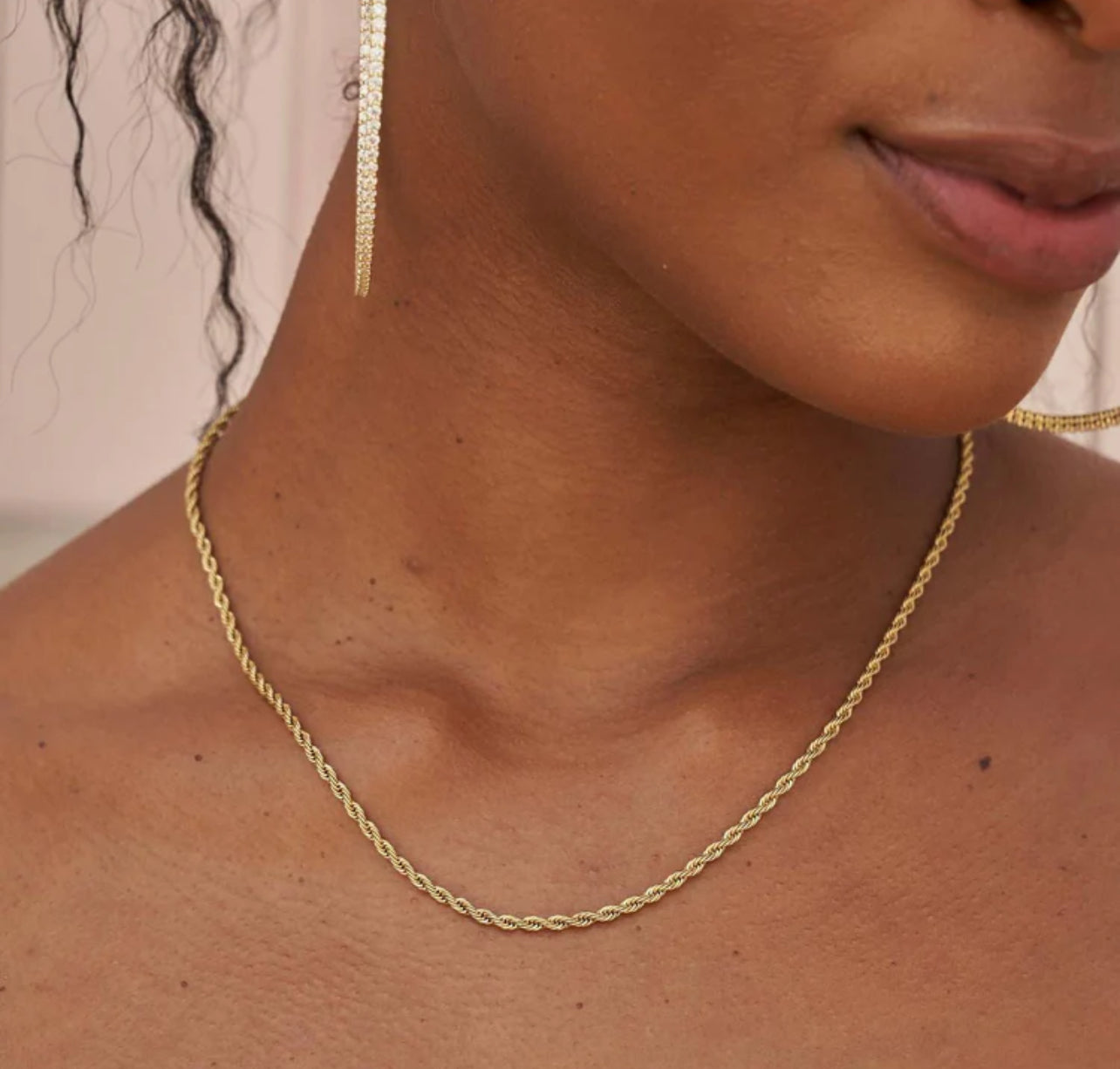 Silver 925 Gold Plated Rope Chain 2MM