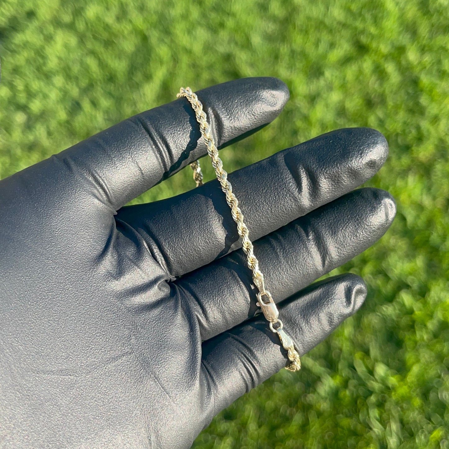 10K Yellow Gold 3MM Rope Bracelet 8”