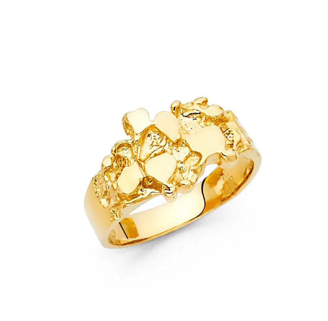14K Yellow Gold Nugget Ring