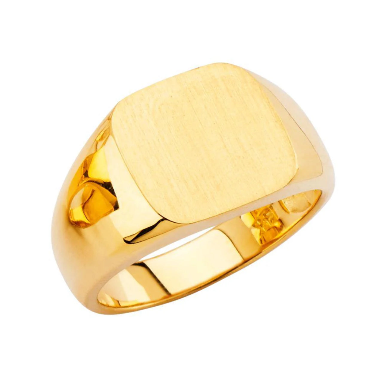 14K Yellow Gold Engravable Men's Rings