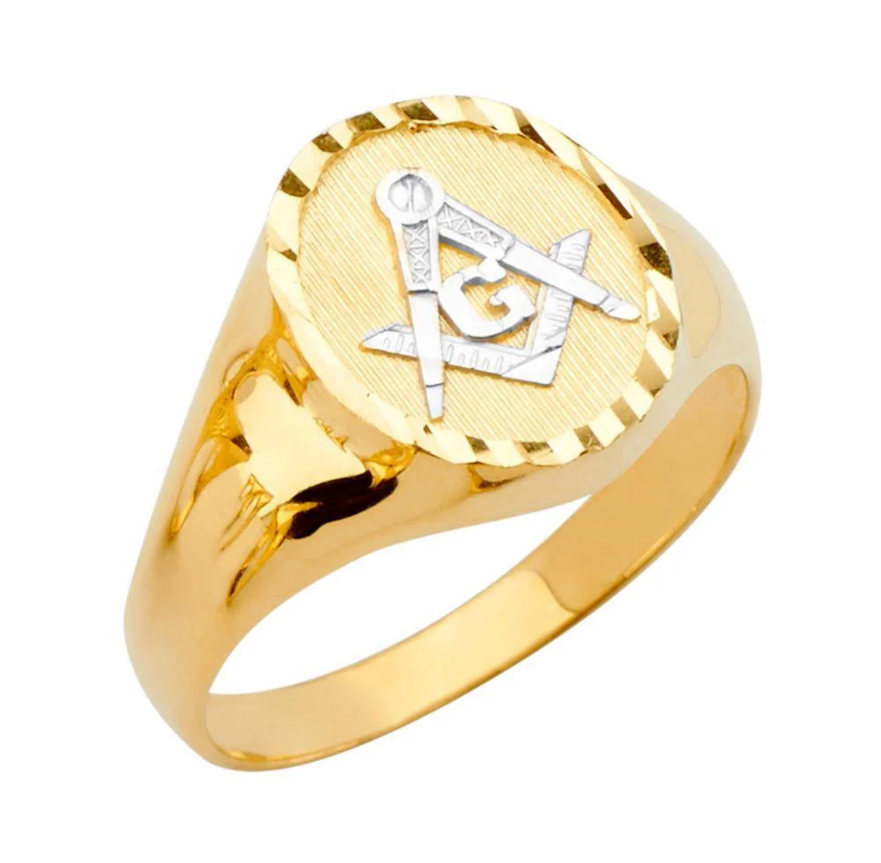 14K Tri Color Men's Ring