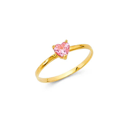 14K Yellow Baby CZ Ring