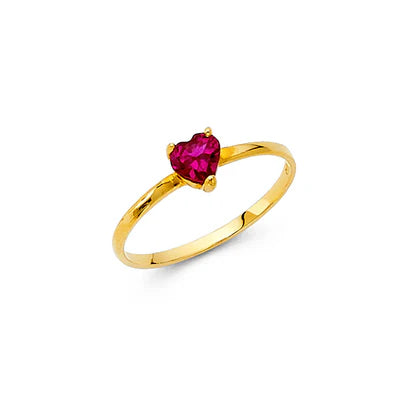 14K Yellow Baby CZ Ring