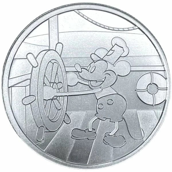 1oz Silver Steamboat Willie Round Coin