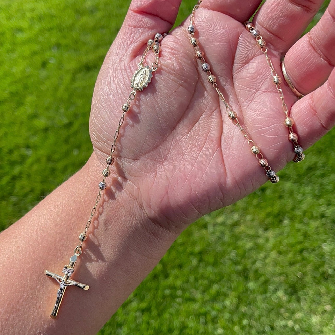 10K Tri-Gold Rosary