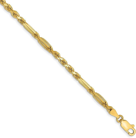 10K Yellow Gold 3MM Milano Bracelet 7”