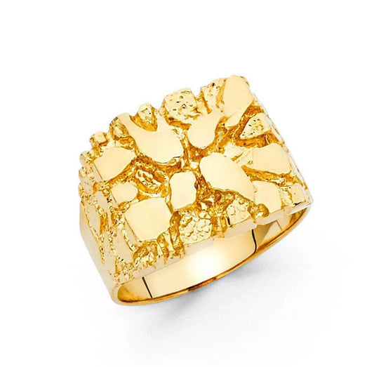 14K Yellow Gold Nugget Ring