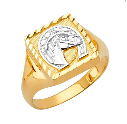 14K Tri Color Men's Ring Weight-4.86grams