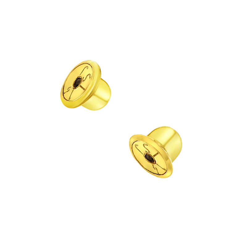 14K Yellow Gold Little Cow Screw Back Earrings